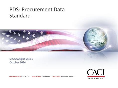 Procurement Data Standard (PDS) .